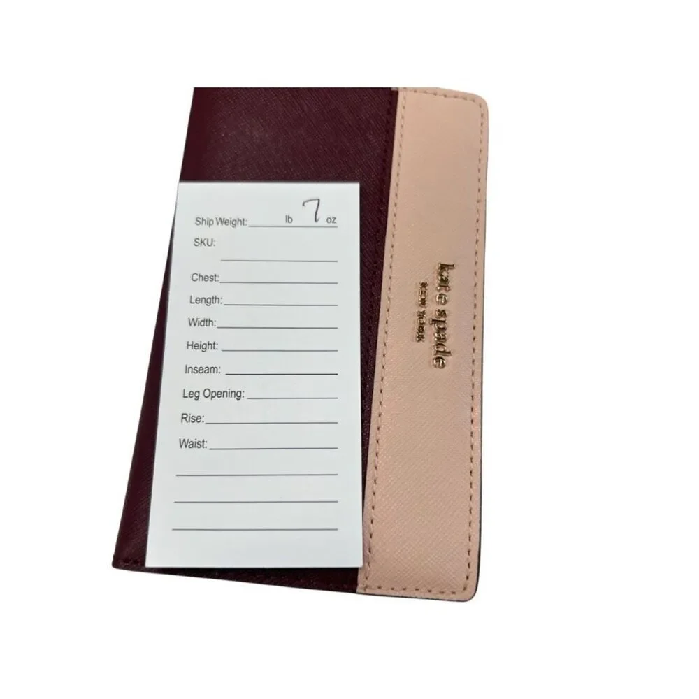 Kate Spade Cameron Two Tone Bifold Wallet Mulberry Smoke